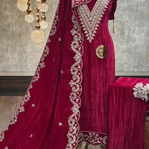 Libas Womens Printed Cotton Straight Kurta With Trousers and Dupatta