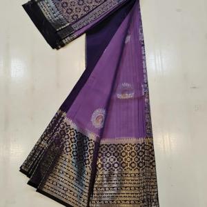 rani pink color silk saree