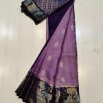 rani pink color silk saree