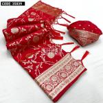 Gold silk saree
